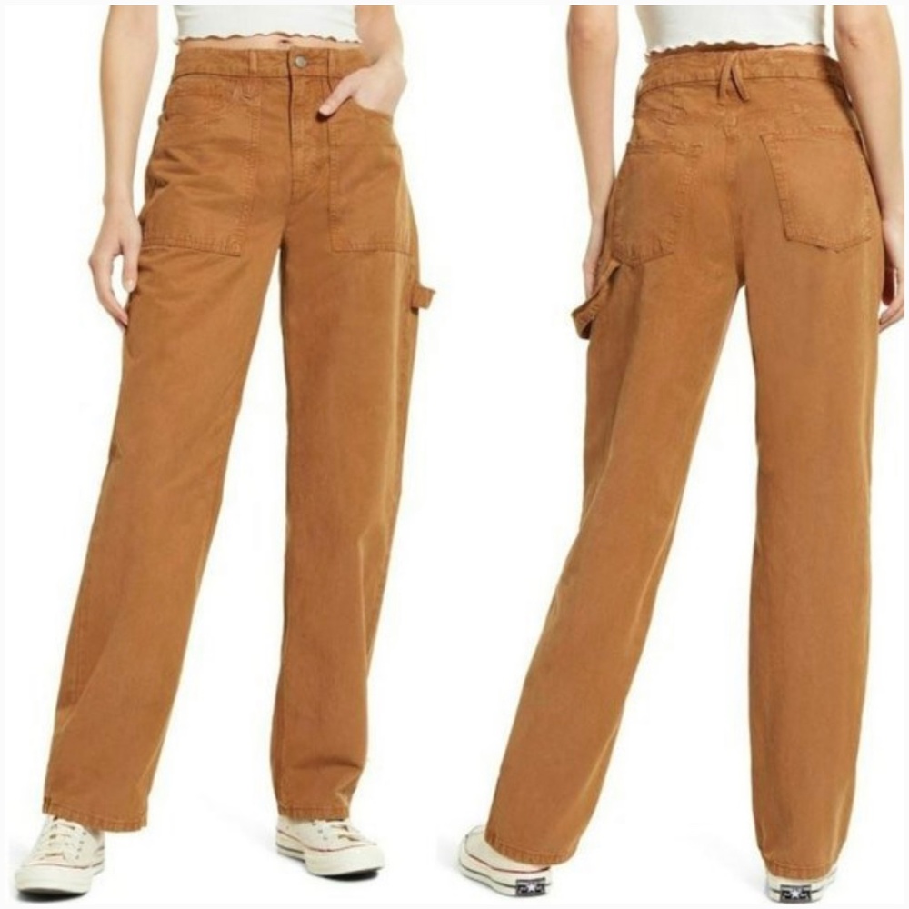 NWT Good American Good '90s High rise Utility Cargo‎ Pants Rust plus size 20